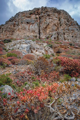Rocky Imeri Gramvousa Island near island of Crete, Greece