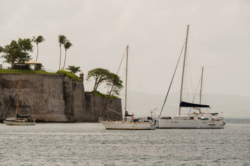 Sailboats and Fort-de-France, Martinique
