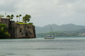 Sailboats and Fort-de-France, Martinique