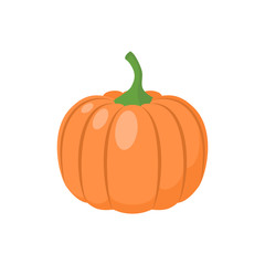Pumpkin vegetable clipart simple icon. Pumpkin cartoon symbol.