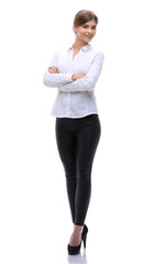portrait in full growth. modern young business women. © ASDF