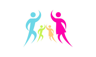 Fototapeta na wymiar Healthy family logo