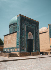 Shah-I-Zinda memorial complex, cemeteryin Samarkand, Uzbekistan