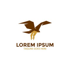 Unique eagle logo template. vector. editable. simple shape. minimalist color. memorable