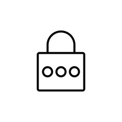 Password Protection line icon