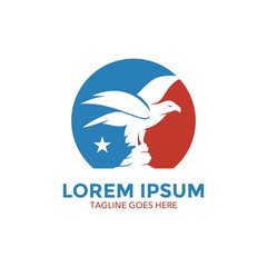 Unique eagle logo template. vector. editable. simple shape. minimalist color. memorable