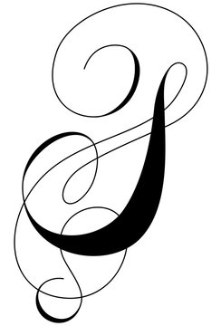 Calligraphy Alphabet Letter S