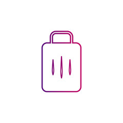 luggage line, gradient icon