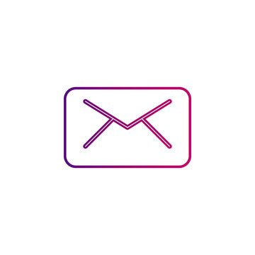 envelope line icon. Mail gradient icon