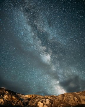 Milky Way in Yellowstone National Park at Mammoth Hot Springs