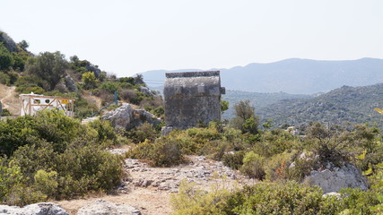 Fototapeta na wymiar antalya ancient king tombs