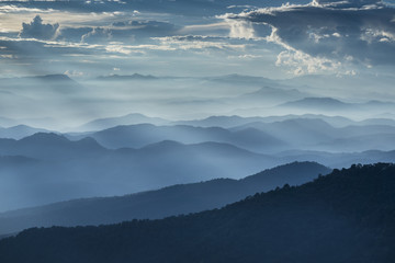 Fototapeta na wymiar Sunset Cloud Doi Suthep Pui Mountain