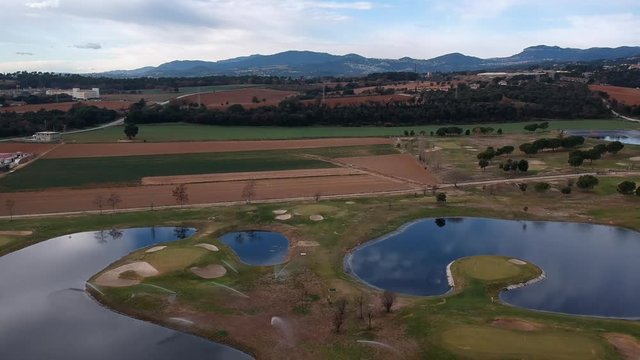 Golf course panoramic view