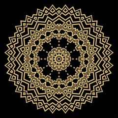 geometric pattern in floral style. Ornament. Vector illustration. For modern interior design, fashion textile print, wallpaper.