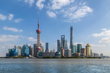 The architectural landscape of Lujiazui, the Bund, Shanghai
