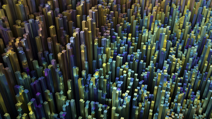 Abstract creative colorful 3d render geometric background