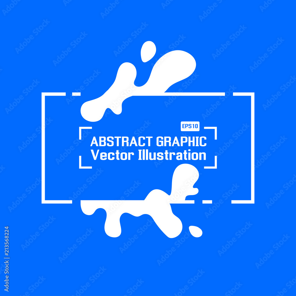 Poster minimal flat style poster with splashes background. vector illustrationminimal flat style poster wit