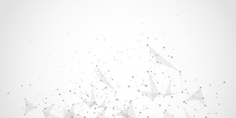 Abstract connecting dots and lines. Connection science background. Vector illustration