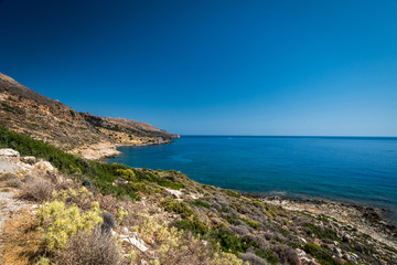Ocean beach on the Crete