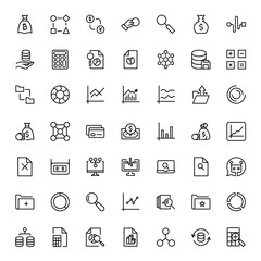 Statistics icon set