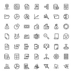 Statistics icon set