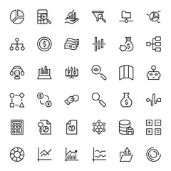 Statistics icon set
