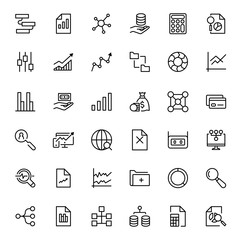 Statistics icon set