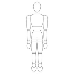 hand with puppet. vector illustration