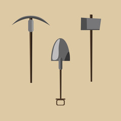 laboratory equipment for mine vector illustration  