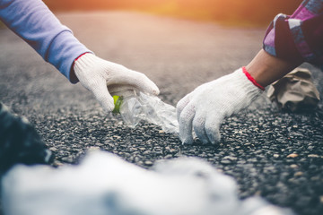 Group women volunteer help garbage collection charity environment.