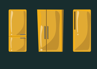 refrigerator for interior vector illustration 