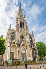 Fototapeta na wymiar View at the facade of Basilica Saint Epvre in Nancy - France