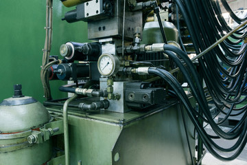 Obraz premium Hydraulic system control hight pressure oil
