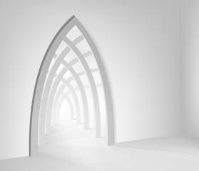 Illustration Ramadan Kareem. Islamic interior mosque with beam of light. Graphic concept for your design