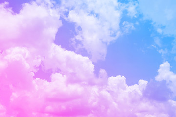 Pastel of beautiful sky and soft cloud abstract  nature background, soft focus