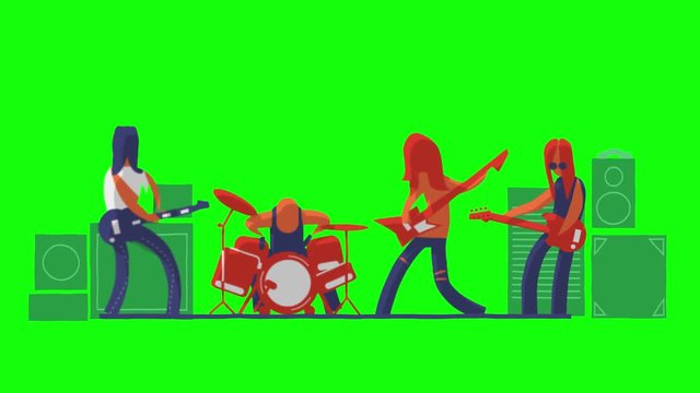 Hard Rock Band on Stage