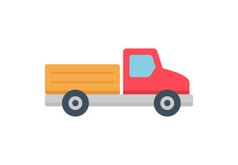 Truck icon, Flat style. isolated on white background