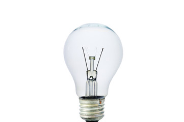  Light bulb on white background.