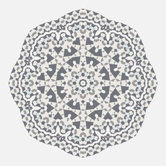 Mandala. Ethnicity round Greco Roman ornament. Ethnic style. Elements for invitation cards, brochures, covers. Oriental circular pattern. Arabic, Islamic, moroccan, asian, indian native motifs.
