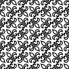 Fleur De Lis Seamless Pattern, Fleur-De-Lys Or Flower-De-Luce, The Decorative Stylized Lily