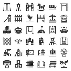 Toys, Playground and rides icon, solid design