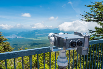 Binoculars for view point at Mt. Fuji Mountain 5th floor