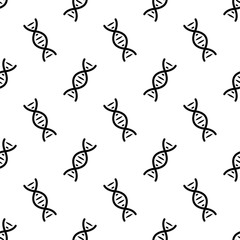 Human Dna Icon Seamless Pattern
