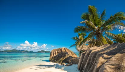 Photo sur Plexiglas Plage tropicale Tropical island beach, Source d'Argent, La Digue, Seychelles