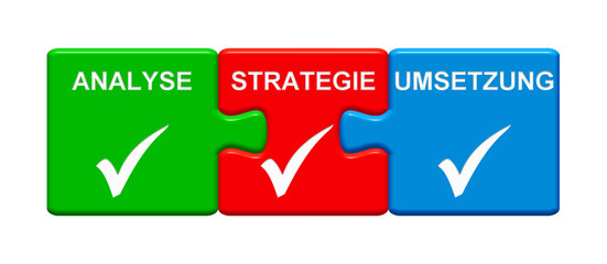 3 Puzzle Buttons zeigen Analyse Strategie Umsetzung