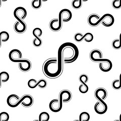Infinity Sign Icon Seamless Pattern
