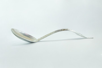 old texture silver spoon