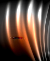 Neon glowing techno lines, hi-tech futuristic abstract background template with square shapes