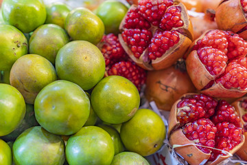 lime with pomegranate