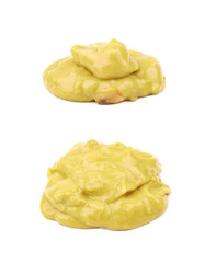 Splash of guacamole sauce isolated